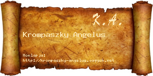 Krompaszky Angelus névjegykártya